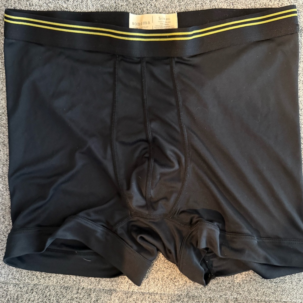 Sonoma Black and Yellow Striped Boxer Brief